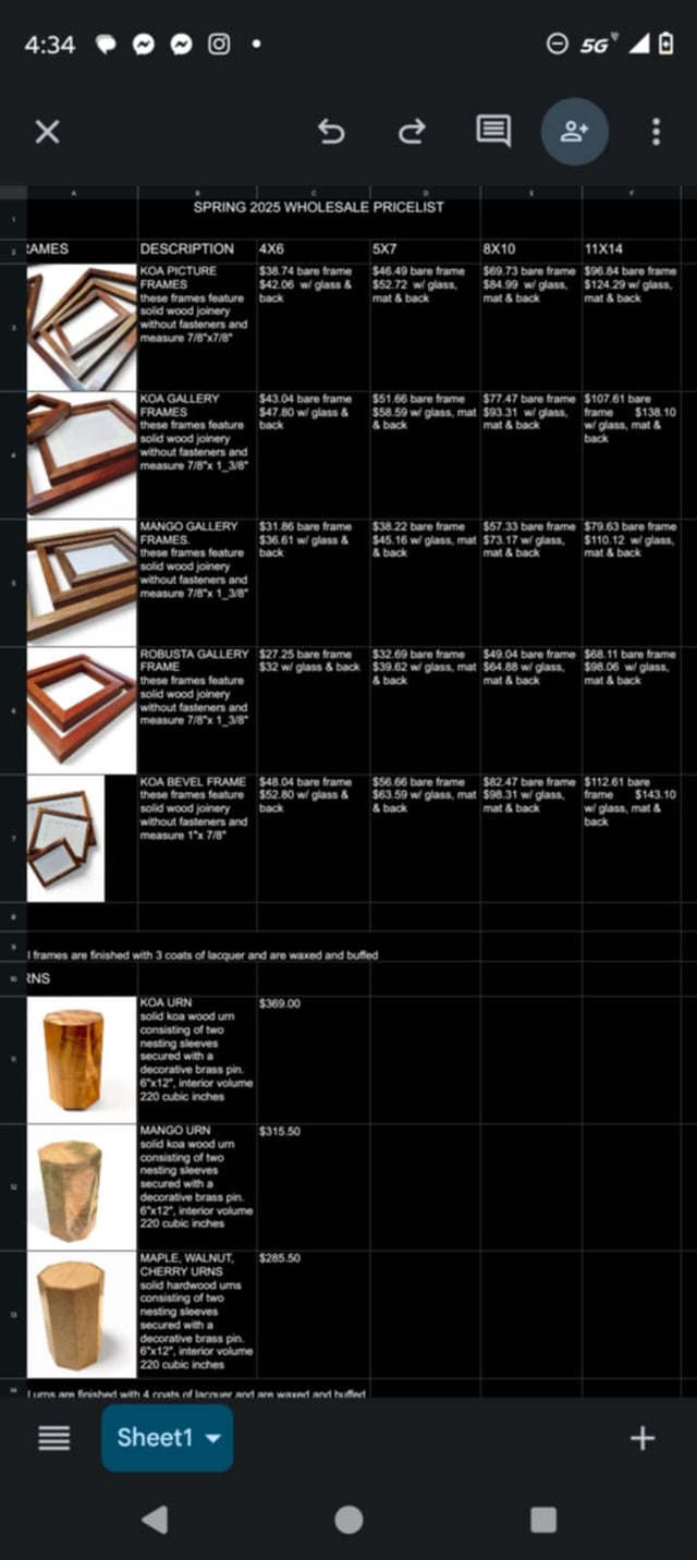 Custom Local Hardwood Frames by Right Angle Woods
