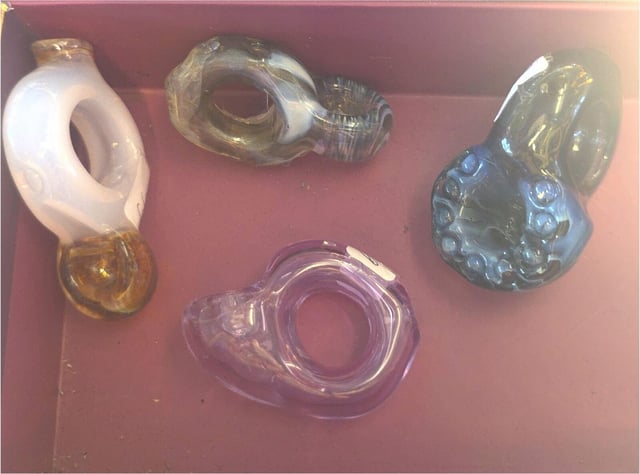 Glass Ring Pipes by Napglass